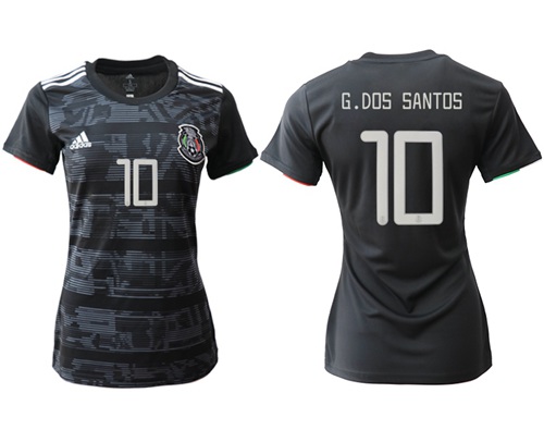 Women's Mexico #10 G.Dos Santos Home Soccer Country Jersey