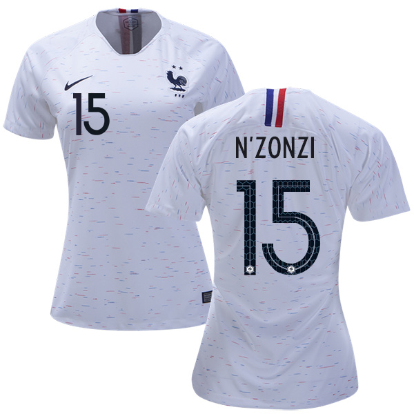 Women's France #15 N'Zonzi Away Soccer Country Jersey