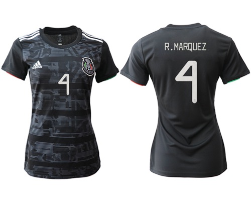 Women's Mexico #4 R.Marquez Home Soccer Country Jersey