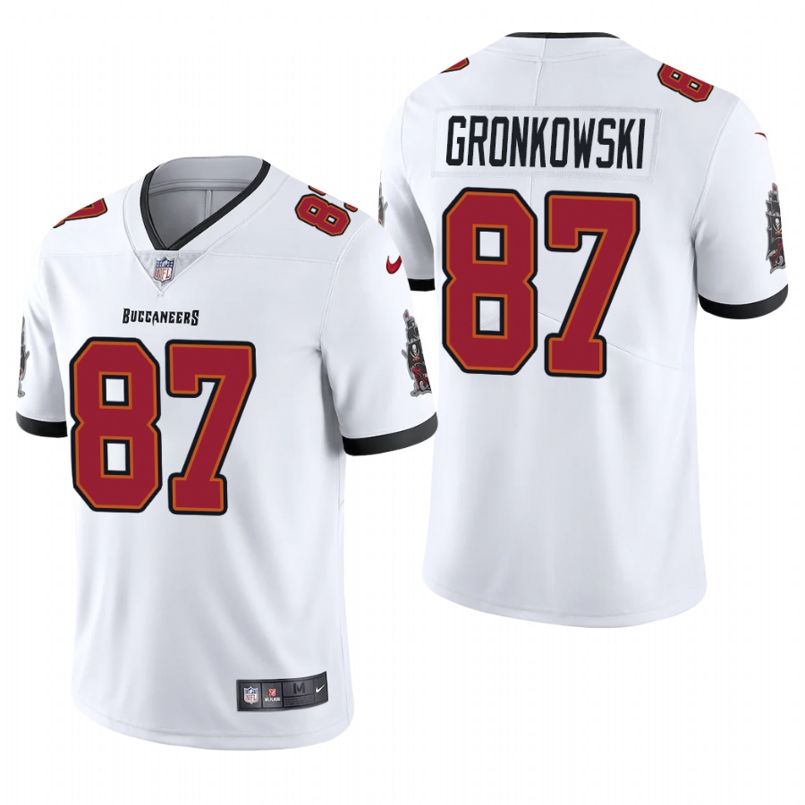 Youth Tampa Bay Buccaneers White #87 Rob Gronkowski New Vapor Untouchable Limited Stitched Jersey