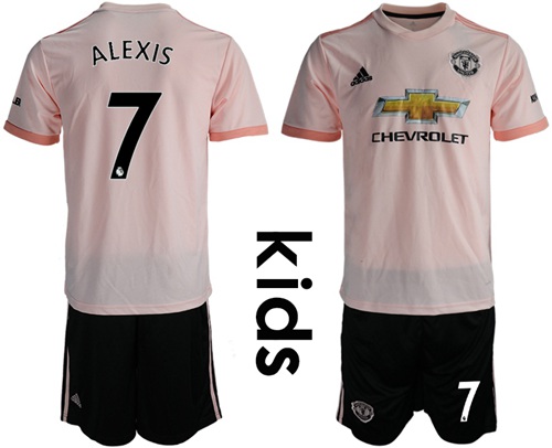 Manchester United #7 Alexis Away Kid Soccer Club Jersey