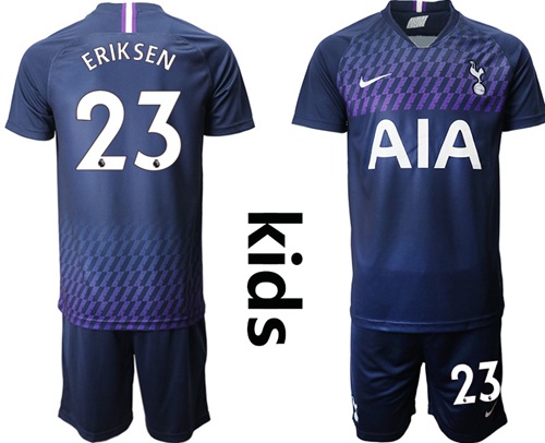 Tottenham Hotspur #23 Eriksen Away Kid Soccer Club Jersey