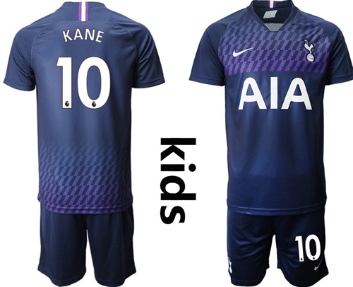 Tottenham Hotspur #10 Kane Away Kid Soccer Club Jersey
