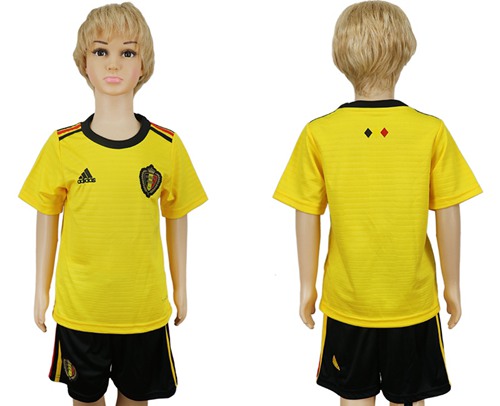 Belgium Blank Away Kid Soccer Country Jersey