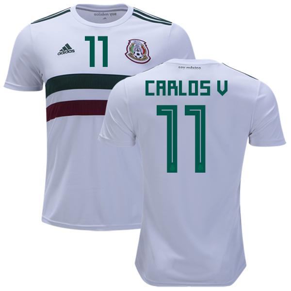 Mexico #11 Carlos V Away Kid Soccer Country Jersey