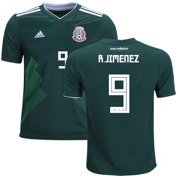 Mexico #9 R.Jimenez Home Kid Soccer Country Jersey