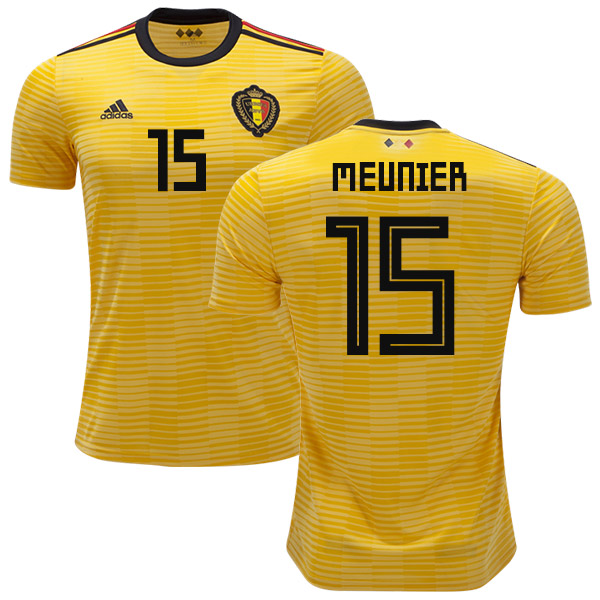 Belgium #15 Meunier Away Kid Soccer Country Jersey