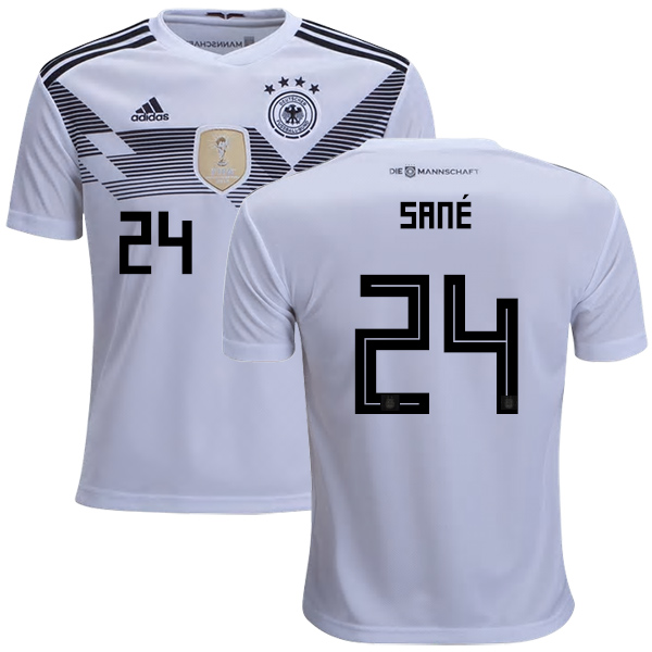 Germany #24 Sane White Home Kid Soccer Country Jersey