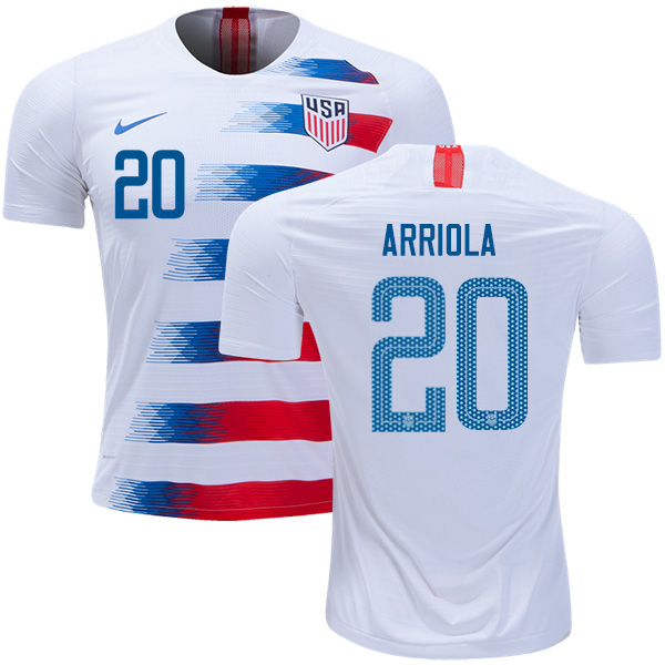 USA #20 Arriola Home Kid Soccer Country Jersey