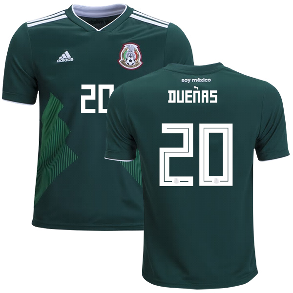 Mexico #20 Duenas Home Kid Soccer Country Jersey