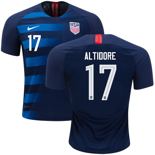 USA #17 Altidore Away Kid Soccer Country Jersey