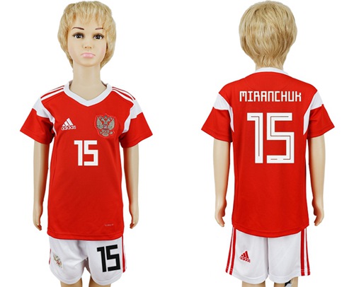 Russia #15 Miranchuk Home Kid Soccer Country Jersey
