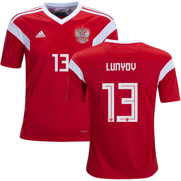 Russia #13 Lunyov Home Kid Soccer Country Jersey