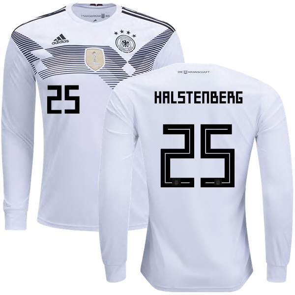 Germany #25 Halstenberg Home Long Sleeves Kid Soccer Country Jersey