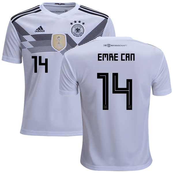 Germany #14 Emre Can White Home Kid Soccer Country Jersey