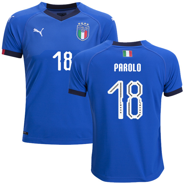 Italy #18 Parolo Home Kid Soccer Country Jersey