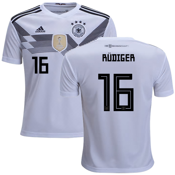 Germany #16 Rudiger White Home Kid Soccer Country Jersey