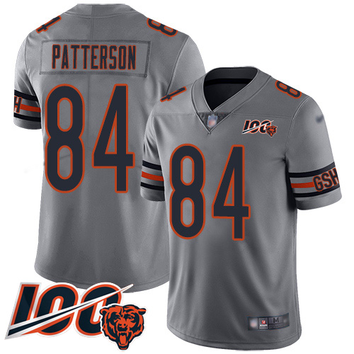 Nike Bears #84 Cordarrelle Patterson Silver Youth Stitched NFL Limited Inverted Legend 100th Season Jersey