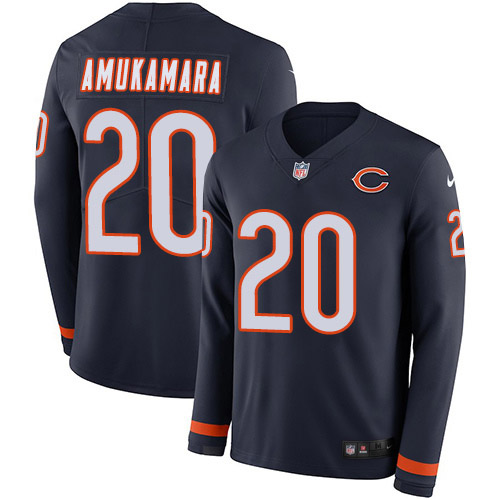 Nike Bears #20 Prince Amukamara Navy Blue Team Color Youth Stitched NFL Limited Therma Long Sleeve Jersey