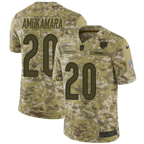 Nike Bears #20 Prince Amukamara Camo Youth Stitched NFL Limited 2018 Salute To Service Jersey