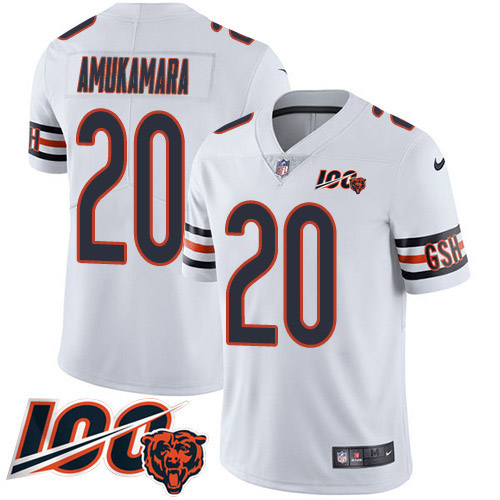 Nike Bears #20 Prince Amukamara White Youth 100th Season Stitched NFL Vapor Untouchable Limited Jersey