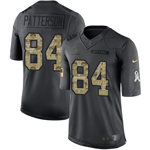 Nike Bears #84 Cordarrelle Patterson Black Youth Stitched NFL Limited 2016 Salute to Service Jersey