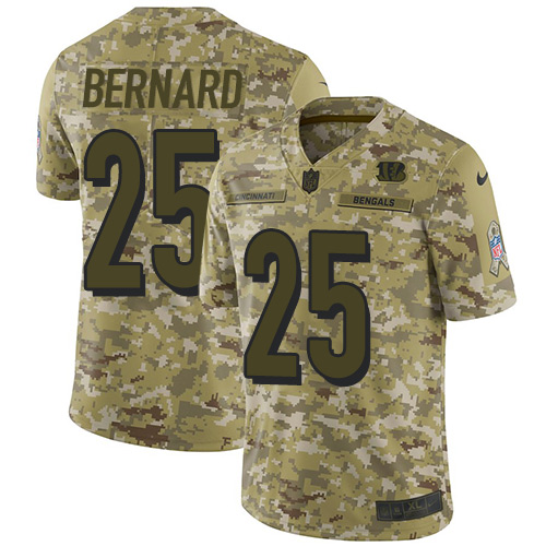 Nike Bengals #25 Giovani Bernard Camo Youth Stitched NFL Limited 2018 Salute to Service Jersey