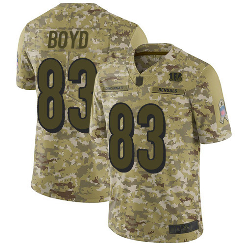 Nike Bengals #83 Tyler Boyd Camo Youth Stitched NFL Limited 2018 Salute to Service Jersey