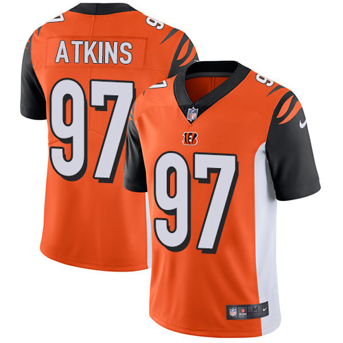 Nike Bengals #97 Geno Atkins Orange Alternate Youth Stitched NFL Vapor Untouchable Limited Jersey