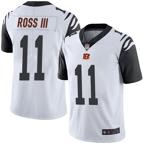 Nike Bengals #11 John Ross III White Youth Stitched NFL Limited Rush Jersey