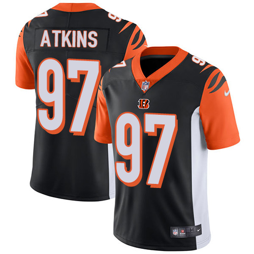 Nike Bengals #97 Geno Atkins Black Team Color Youth Stitched NFL Vapor Untouchable Limited Jersey