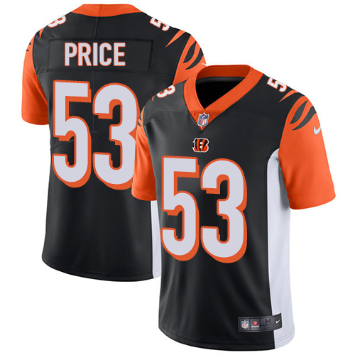 Nike Bengals #53 Billy Price Black Team Color Youth Stitched NFL Vapor Untouchable Limited Jersey
