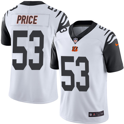 Nike Bengals #53 Billy Price White Youth Stitched NFL Limited Rush Jersey