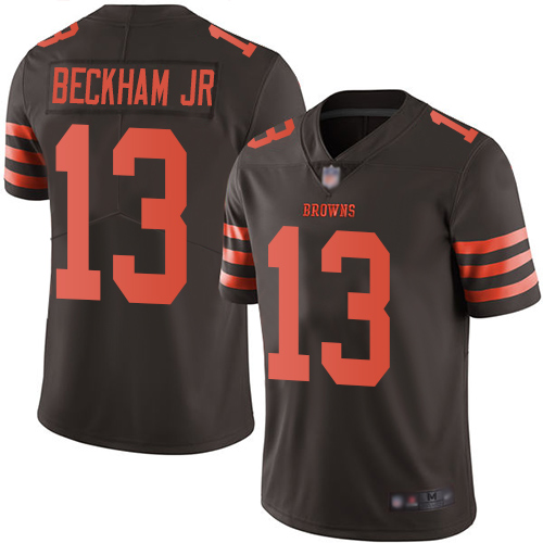 Nike Browns #13 Odell Beckham Jr Brown Youth Stitched NFL Limited Rush Jersey