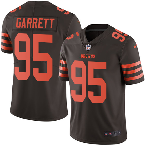 Nike Browns #95 Myles Garrett Brown Youth Stitched NFL Limited Rush Jersey