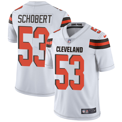 Nike Browns #53 Joe Schobert White Youth Stitched NFL Vapor Untouchable Limited Jersey