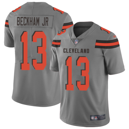 Nike Browns #13 Odell Beckham Jr Gray Youth Stitched NFL Limited Inverted Legend Jersey