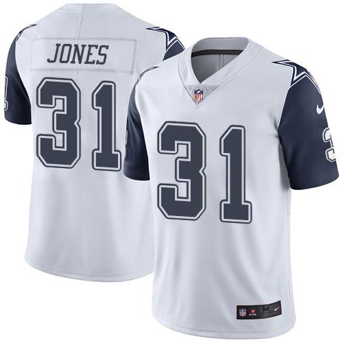 Nike Cowboys #31 Byron Jones White Youth Stitched NFL Limited Rush Jersey