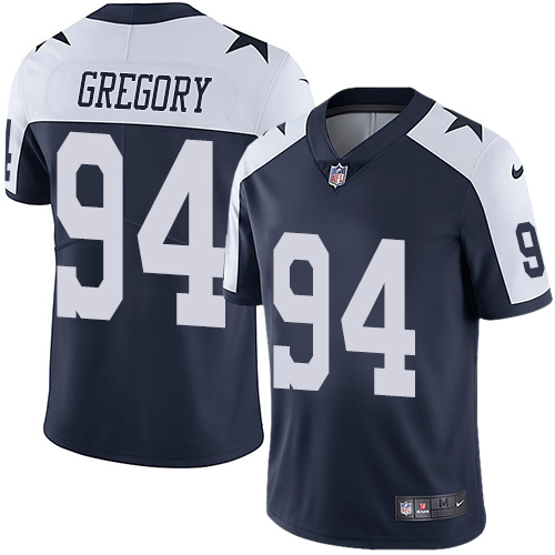 Nike Cowboys #94 Randy Gregory Navy Blue Thanksgiving Youth Stitched NFL Vapor Untouchable Limited Throwback Jersey