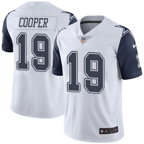 Nike Cowboys #19 Amari Cooper White Youth Stitched NFL Limited Rush Jersey