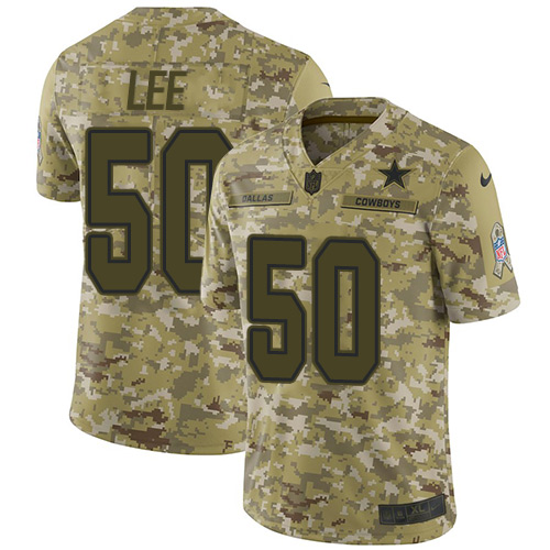 Nike Cowboys #50 Sean Lee Camo Youth Stitched NFL Limited 2018 Salute to Service Jersey