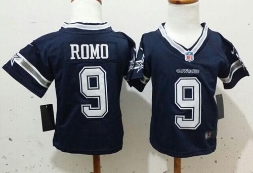 Toddler Nike Cowboys #9 Tony Romo Navy Blue Team Color Stitched NFL Elite Jersey