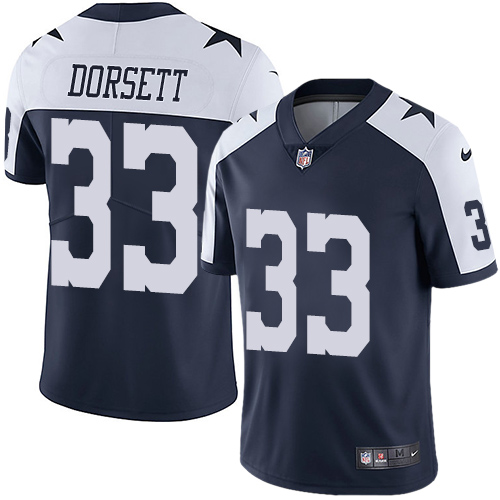 Nike Cowboys #33 Tony Dorsett Navy Blue Thanksgiving Youth Stitched NFL Vapor Untouchable Limited Throwback Jersey