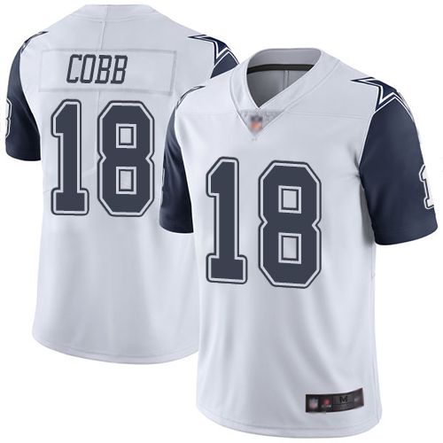 Nike Cowboys #18 Randall Cobb White Youth Stitched NFL Limited Rush Jersey