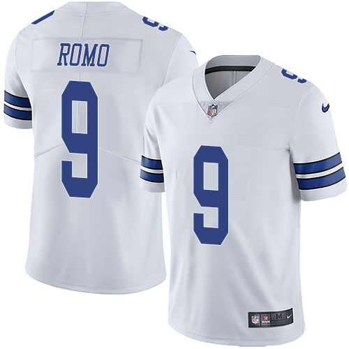 Nike Cowboys #9 Tony Romo White Youth Stitched NFL Vapor Untouchable Limited Jersey