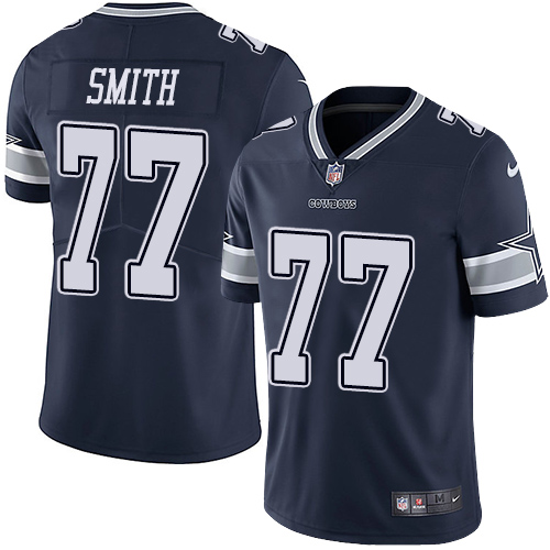 Nike Cowboys #77 Tyron Smith Navy Blue Team Color Youth Stitched NFL Vapor Untouchable Limited Jersey