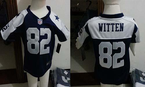 Toddler Nike Cowboys #82 Jason Witten Navy Blue Thanksgiving Stitched NFL Elite Jersey
