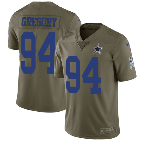 Nike Cowboys #94 Randy Gregory Olive Youth Stitched NFL Limited 2017 Salute to Service Jersey