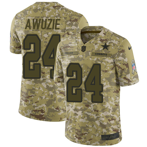 Nike Cowboys #24 Chidobe Awuzie Camo Youth Stitched NFL Limited 2018 Salute to Service Jersey