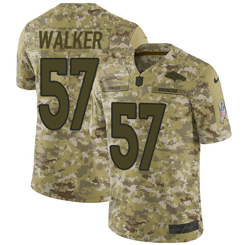 Nike Broncos #57 Demarcus Walker Camo Youth Stitched NFL Limited 2018 Salute to Service Jersey